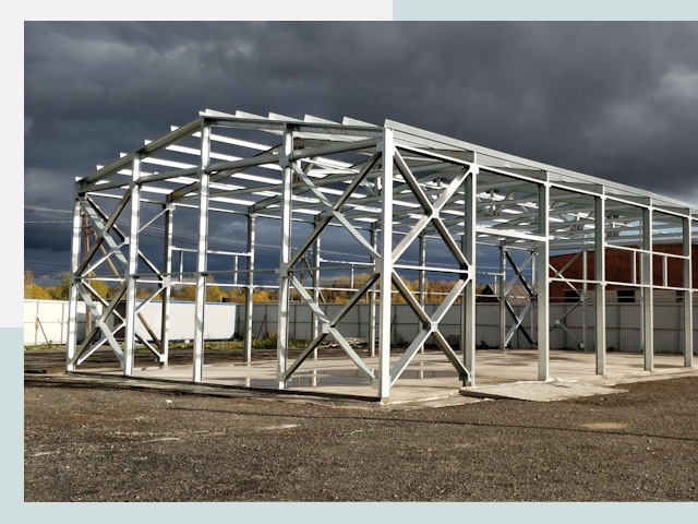 Двускатные ангары в Алейск от 619 руб. за квадрат