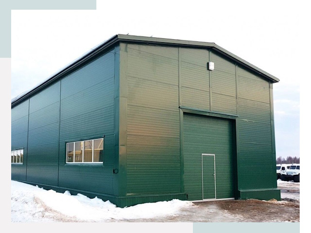 Двускатные ангары в Алейске