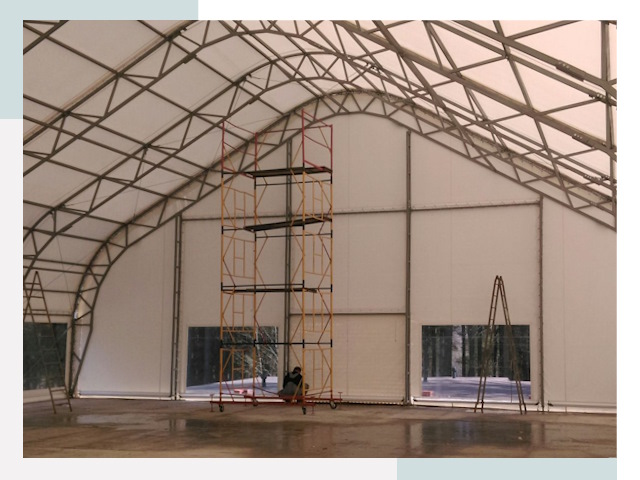 Шатровые ангары в Алейске