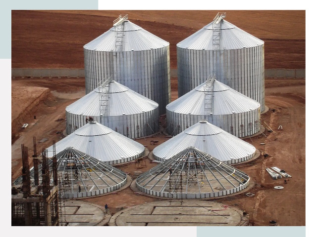 Строительство зерновых силосов в Алейске